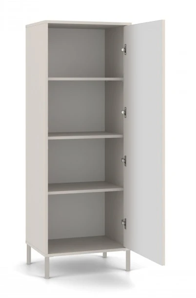 Witryna Kamaro Slim 1-drzwiowa z ryflowanym frontem 53 cm kaszmir