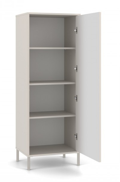 Witryna Kamaro Slim 1-drzwiowa z ryflowanym frontem 53 cm kaszmir