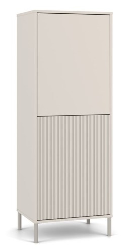 Witryna Kamaro Slim 2-drzwiowa z ryflowanym i gładkim frontem 53 cm kaszmir