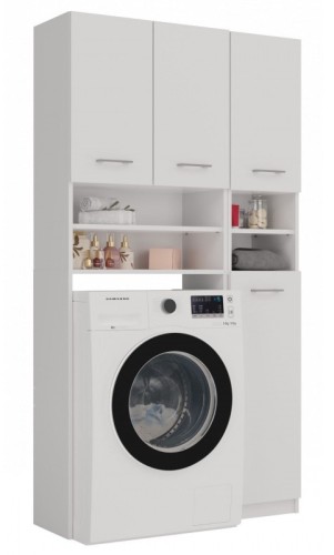 Zestaw mebli łazienkowych Marpol z regałem i szafką 96 cm biały