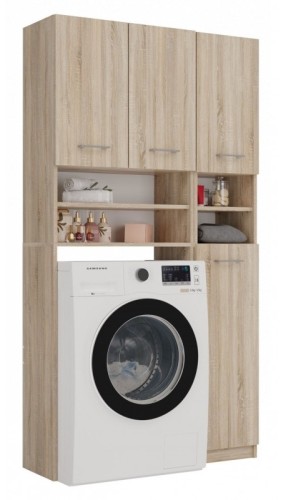 Zestaw mebli łazienkowych Marpol z regałem i szafką 96 cm dąb sonoma