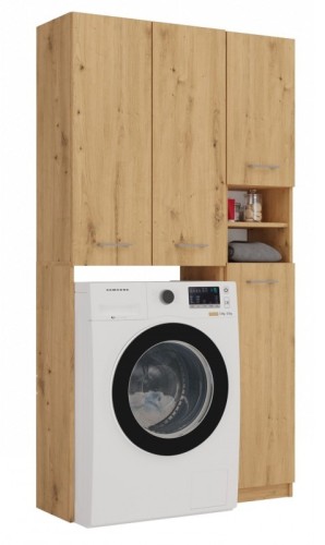 Zestaw mebli łazienkowych Marpol DD z regałem i szafką 96 cm dąb artisan