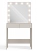 Toaletka Marina z lustrem LED i szufladami do sypialni 81 cm kaszmir