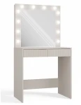 Toaletka Marina Slim z lustrem LED i szufladami do sypialni 81 cm kaszmir