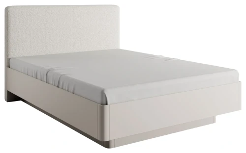 Łóżko Lante z pojemnikiem i tapicerowanym zagłowiem 160x200 cm beżowe