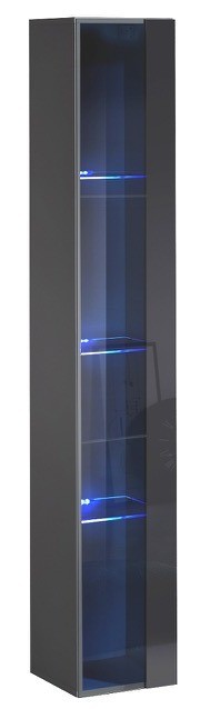 Witryna Switch WW 1 wisząca wysoka do salonu grafit