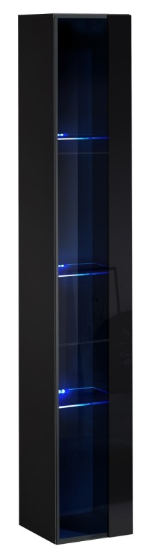 Witryna Switch WW 1 wisząca wysoka do salonu czarny