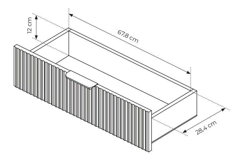 Komoda Lante ryflowana z szufladami do salonu 163 cm czarna