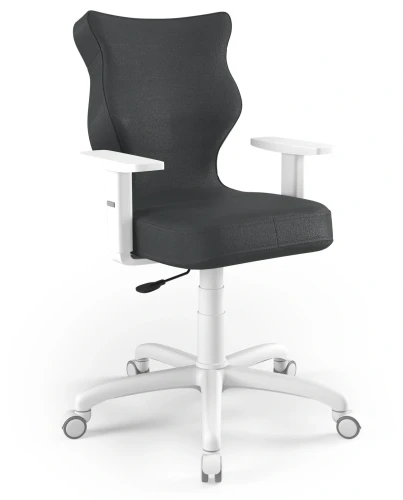 Krzesło biurowe obrotowe do biurka Arco wzrost 159-188 cm biała podstawa kółka