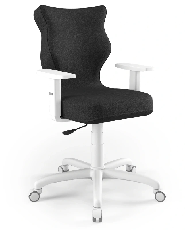 Krzesło biurowe obrotowe do biurka Arco wzrost 159-188 cm biała podstawa kółka - Solar 1