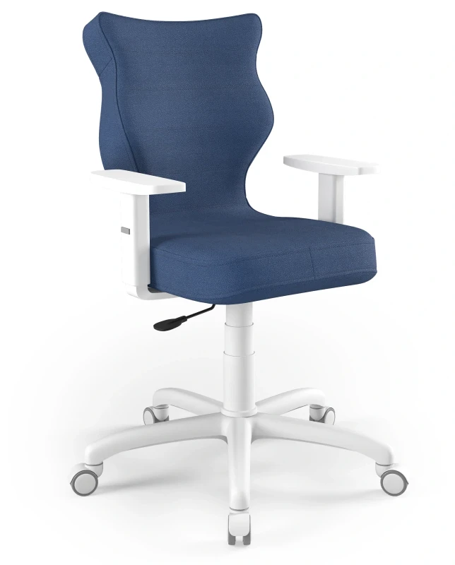 Krzesło biurowe obrotowe do biurka Arco wzrost 159-188 cm biała podstawa kółka - Solar 24