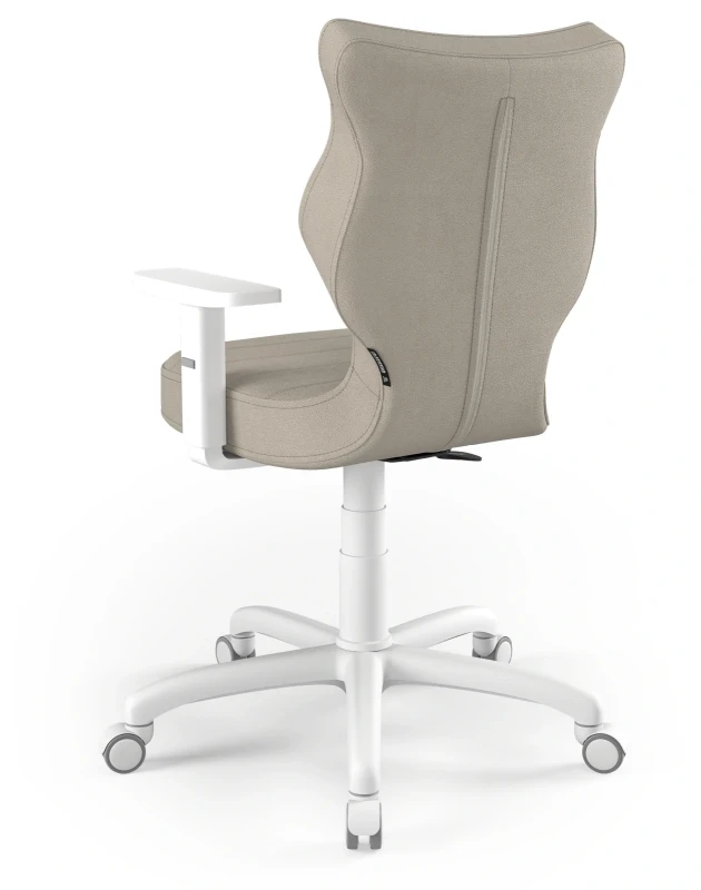 Krzesło biurowe obrotowe do biurka Arco wzrost 159-188 cm biała podstawa kółka - Solar 26