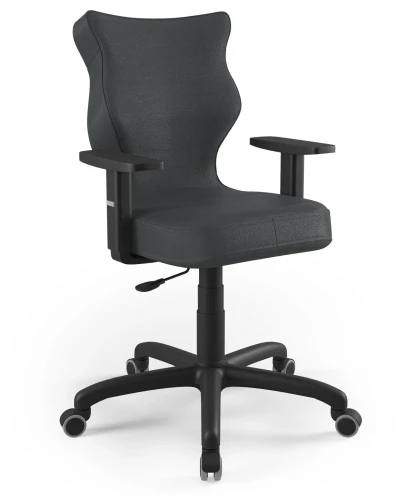 Krzesło biurowe obrotowe do biurka Arco wzrost 159-188 cm czarna podstawa kółka - Vega 17