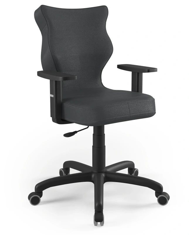 Krzesło biurowe obrotowe do biurka Arco wzrost 159-188 cm czarna podstawa kółka - Vega 17