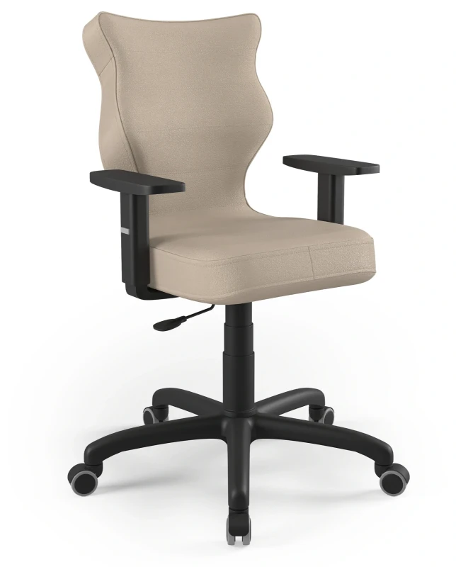 Krzesło biurowe obrotowe do biurka Arco wzrost 159-188 cm czarna podstawa kółka - Vega 26