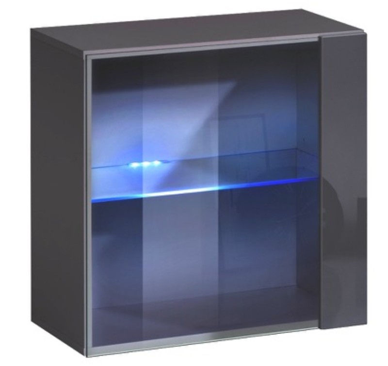 Witryna Switch WW 3 wisząca do salonu grafit