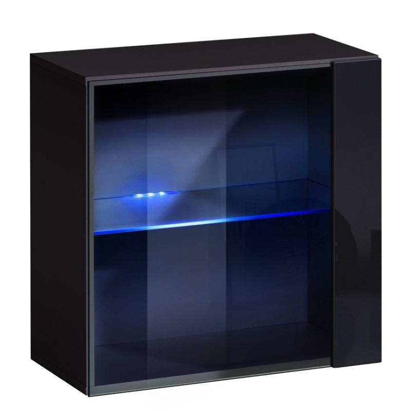 Witryna Switch WW 3 wisząca do salonu czarny