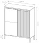 Komoda wysoka Senso 3-drzwiowa z ryflowanym frontem 103 cm czarna