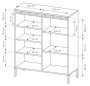 Komoda wysoka Senso 3-drzwiowa z ryflowanym frontem 103 cm czarna