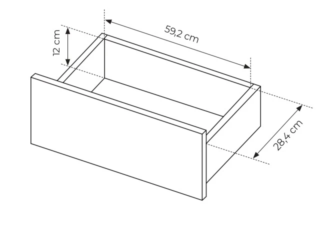 Stolik kawowy Senso kwadratowy z szufladą na metalowych nóżkach 68 cm czarny