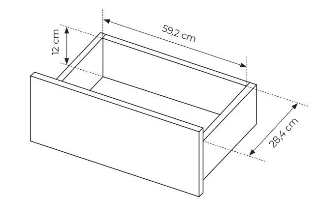 Stolik kawowy Senso kwadratowy z szufladą na metalowych nóżkach 68 cm czarny