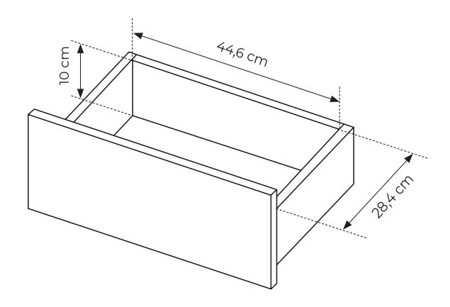 Stolik nocny Senso z 2 szufladami na metalowych nóżkach 53 cm czarny