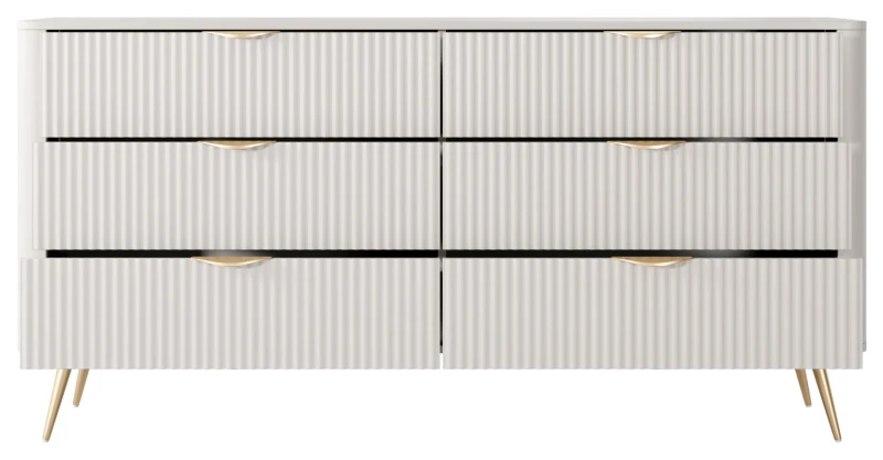 Zestaw mebli do sypialni Lante łóżko szafa komoda stoliki nocne beżowy