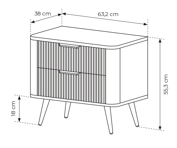 Zestaw mebli do sypialni Lante łóżko szafa komoda stoliki nocne beżowy