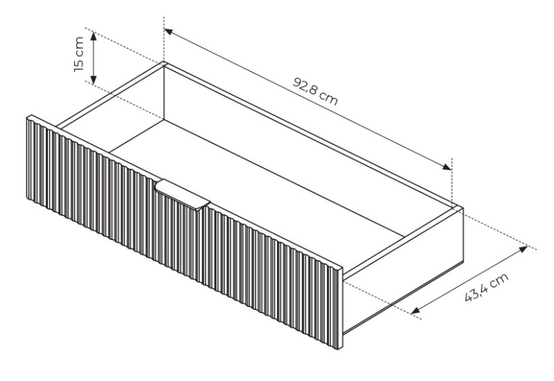 Zestaw mebli do sypialni Lante łóżko szafa komoda stoliki nocne beżowy