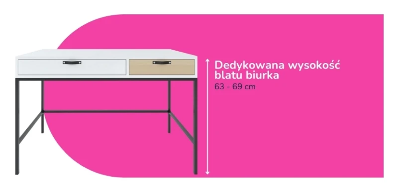 Krzesło dziecięce obrotowe do biurka Petit dla dziewczynki wzrost 119-159 cm czarna podstawa kółka