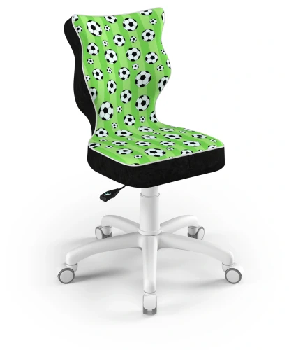 Krzesło dziecięce obrotowe do biurka Petit dla chłopca wzrost 119-159 cm biała podstawa kółka