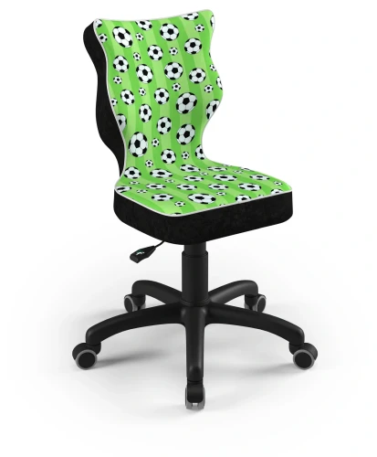 Krzesło dziecięce obrotowe do biurka Petit dla chłopca wzrost 119-159 cm czarna podstawa kółka