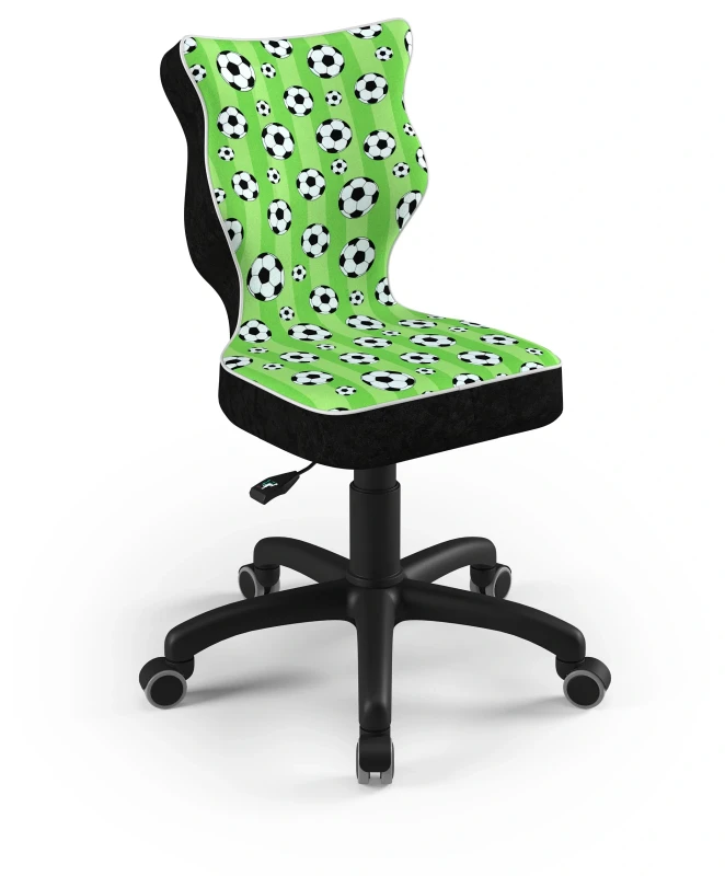 Krzesło dziecięce obrotowe do biurka Petit dla chłopca wzrost 119-159 cm czarna podstawa kółka - Storia 29