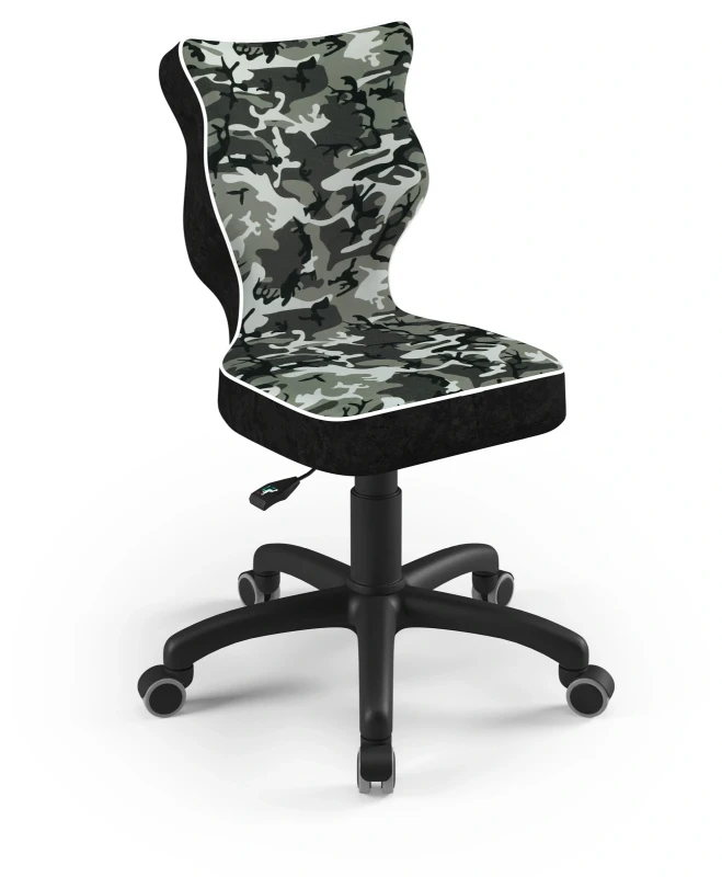 Krzesło dziecięce obrotowe do biurka Petit dla chłopca wzrost 119-159 cm czarna podstawa kółka - Storia 33