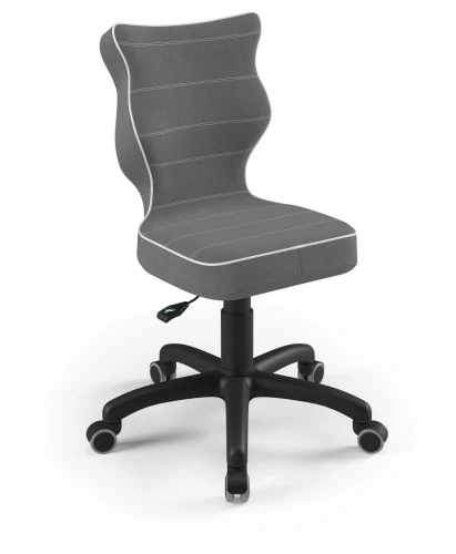 Krzesło dziecięce obrotowe do biurka Petit wzrost 119-159 cm czarna podstawa kółka