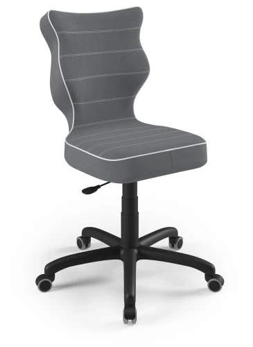 Krzesło młodzieżowe obrotowe do biurka Petit wzrost 146-188 cm czarna podstawa kółka