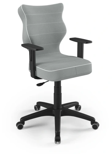 Krzesło młodzieżowe obrotowe do biurka Duo wzrost 146-188 cm czarna podstawa kółka