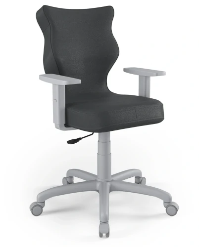 Krzesło biurowe obrotowe do biurka Arco wzrost 159-188 cm szara podstawa kółka