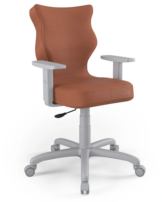 Krzesło biurowe obrotowe do biurka Arco wzrost 159-188 cm szara podstawa kółka - Vega 2