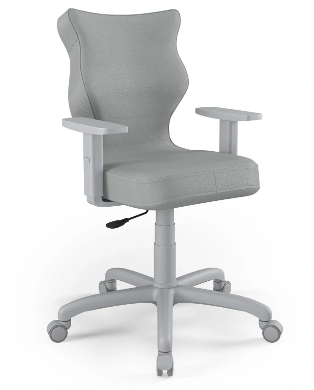 Krzesło biurowe obrotowe do biurka Arco wzrost 159-188 cm szara podstawa kółka - Vega 33