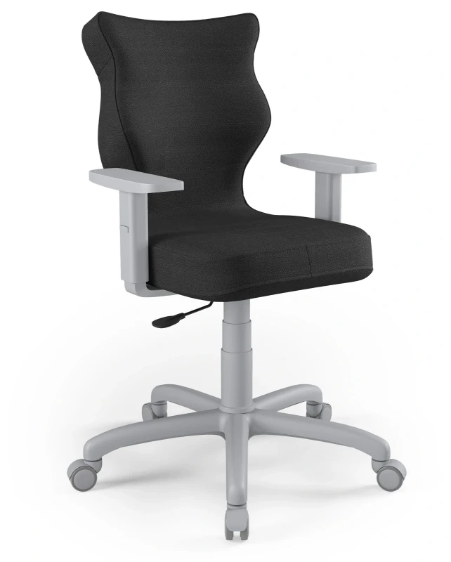 Krzesło biurowe obrotowe do biurka Arco wzrost 159-188 cm szara podstawa kółka - Solar 1
