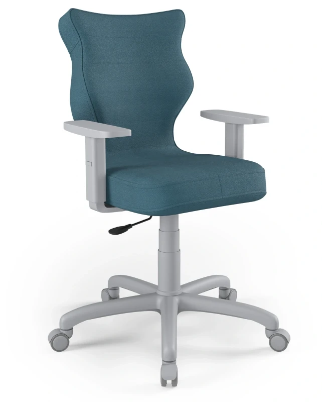 Krzesło biurowe obrotowe do biurka Arco wzrost 159-188 cm szara podstawa kółka - Solar 6