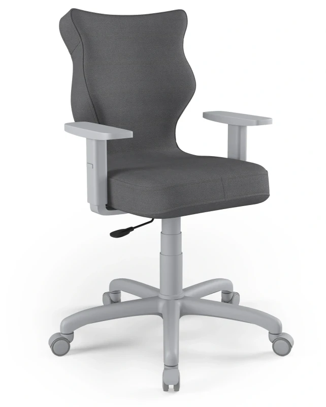 Krzesło biurowe obrotowe do biurka Arco wzrost 159-188 cm szara podstawa kółka - Solar 33