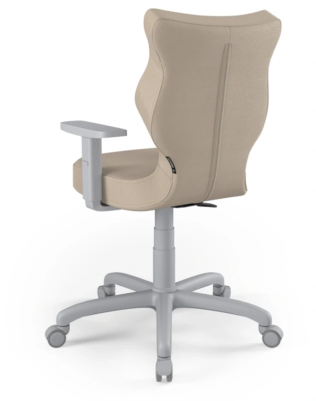 Krzesło biurowe obrotowe do biurka Arco wzrost 159-188 cm szara podstawa kółka - Vega 26