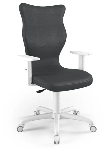 Krzesło biurowe obrotowe do biurka Arco wzrost powyżej 188 cm biała podstawa kółka