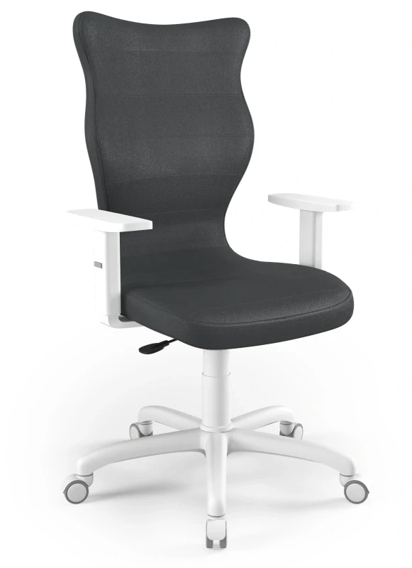 Krzesło biurowe obrotowe do biurka Arco wzrost powyżej 188 cm biała podstawa kółka - Vega 17