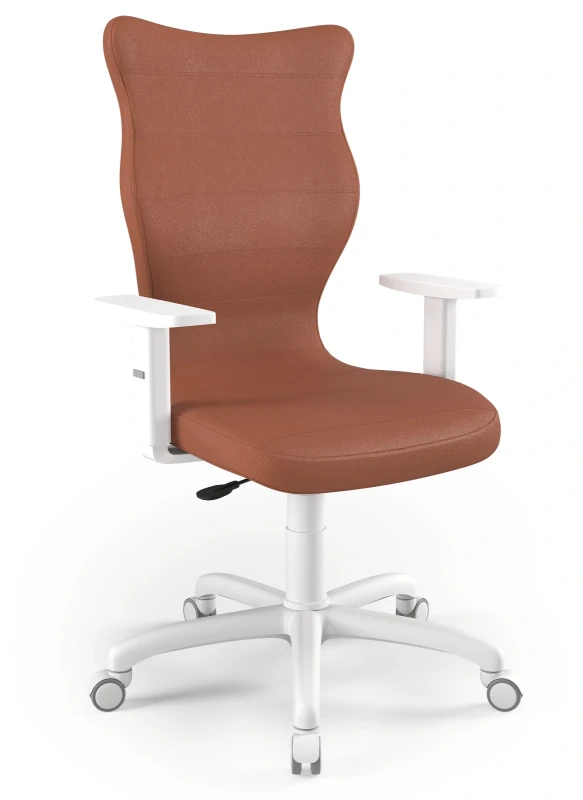 Krzesło biurowe obrotowe do biurka Arco wzrost powyżej 188 cm biała podstawa kółka - Vega 2