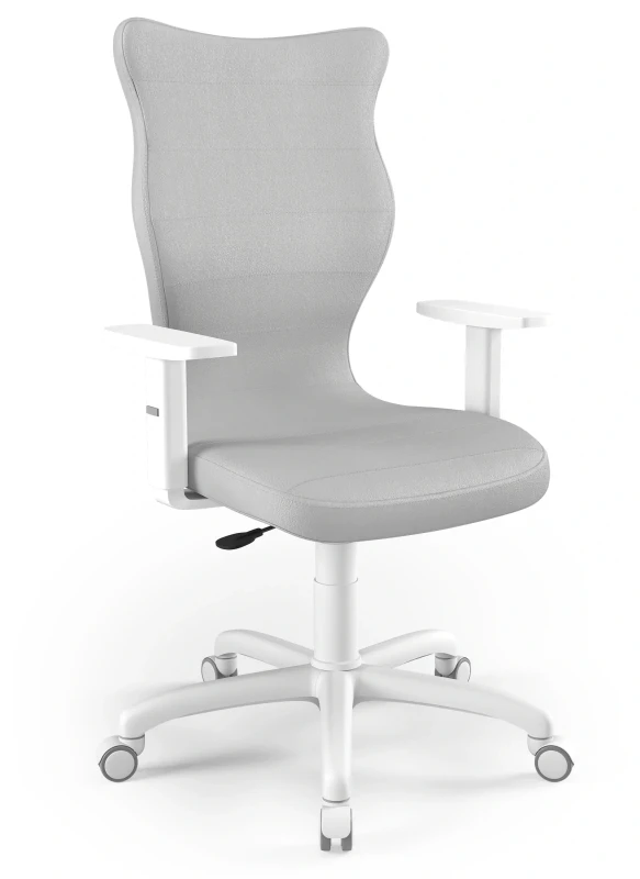 Krzesło biurowe obrotowe do biurka Arco wzrost powyżej 188 cm biała podstawa kółka - Vega 3