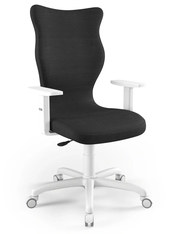 Krzesło biurowe obrotowe do biurka Arco wzrost powyżej 188 cm biała podstawa kółka - Solar 1