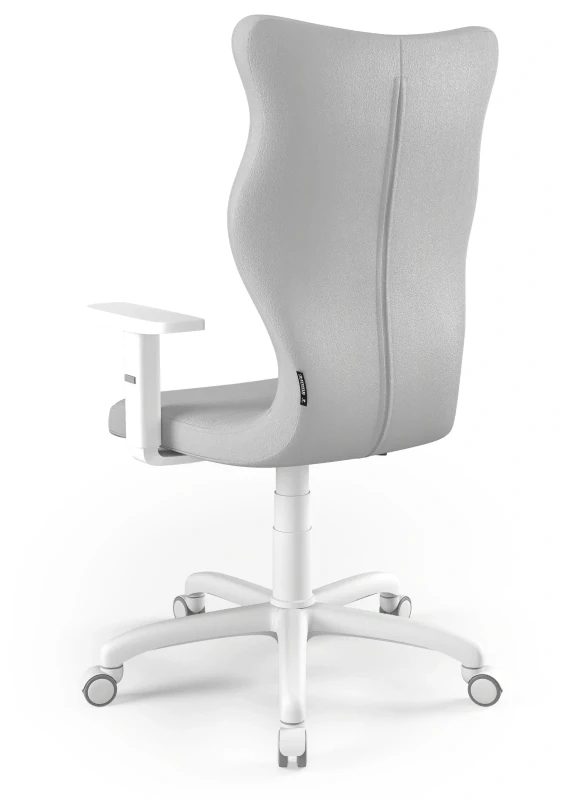 Krzesło biurowe obrotowe do biurka Arco wzrost powyżej 188 cm biała podstawa kółka - Vega 3